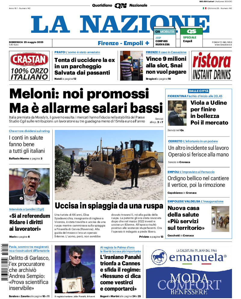 Prima-pagina-la nazione-edizione-di-oggi-20250525